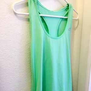 Lorna Jane Bright Sleeveless Hooded Workout top!